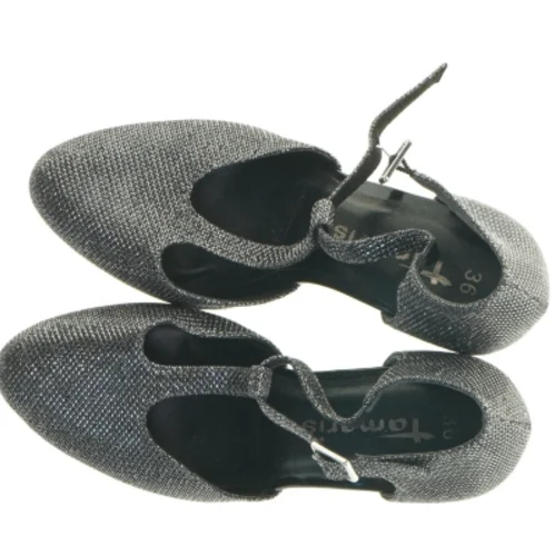 Glitrende stiletter med ankelrem fra Tamaris (str. 36)