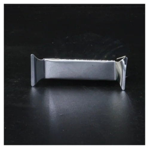 Gammel Sølvfarvet metalservietholder (str. 9 x 2 cm)