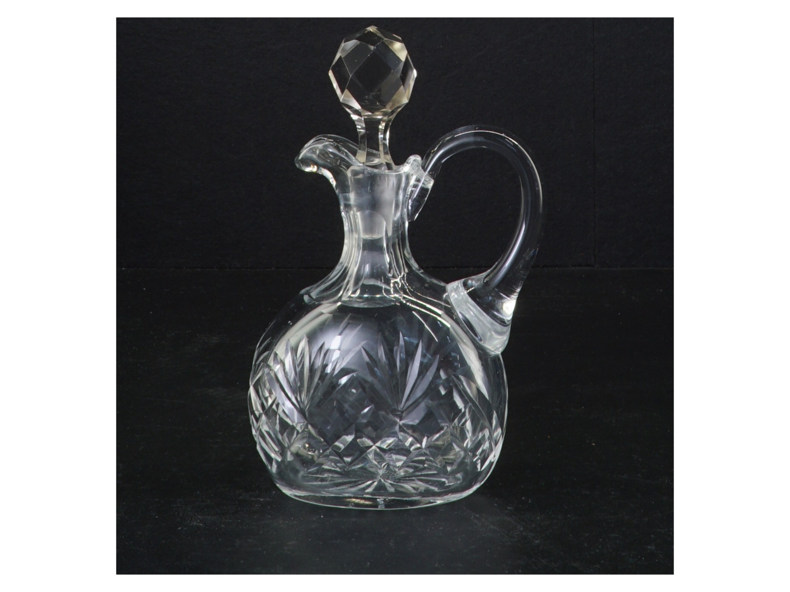 Karaffel Krystal karaffel med glas prop (str. 15 x 9 cm)