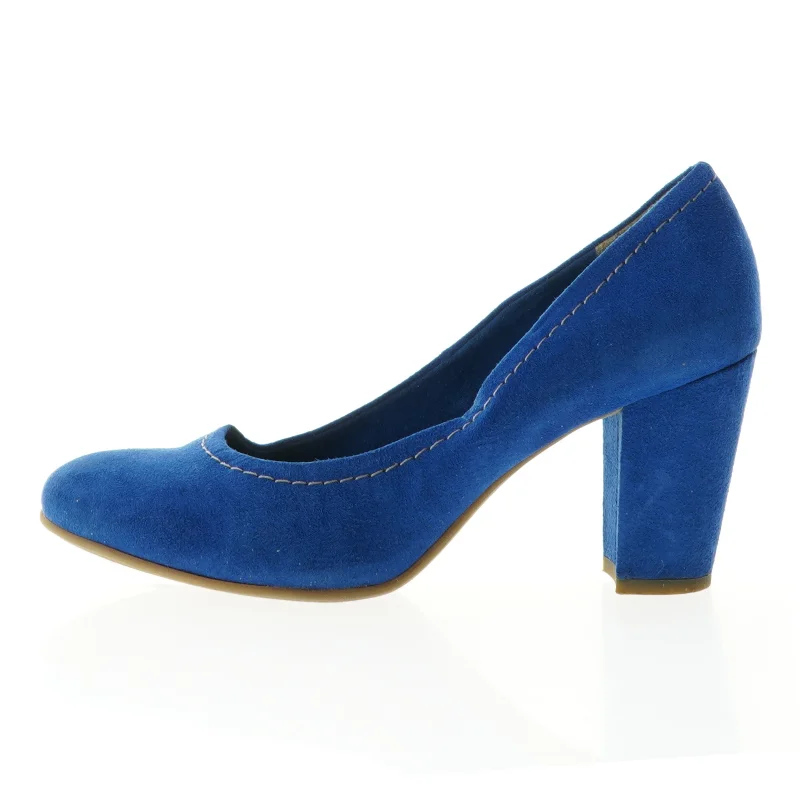 Blå ruskindspumps fra Marco Tozzi (str. 37)
