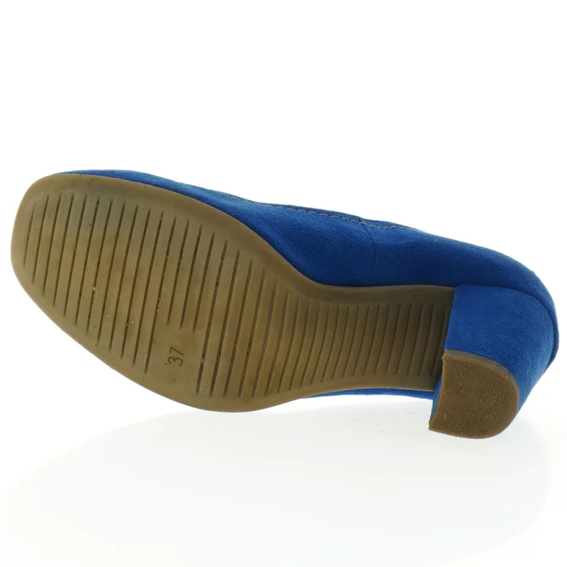 Blå ruskindspumps fra Marco Tozzi (str. 37)