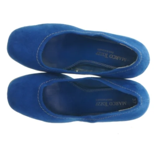 Blå ruskindspumps fra Marco Tozzi (str. 37)