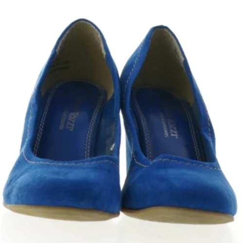 Blå ruskindspumps fra Marco Tozzi (str. 37)