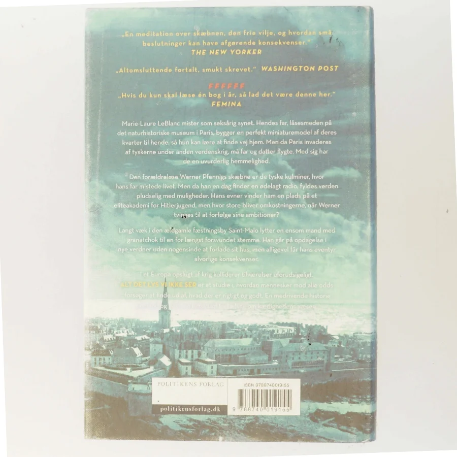 Alt det lys vi ikke ser : roman af Anthony Doerr (Bog)
