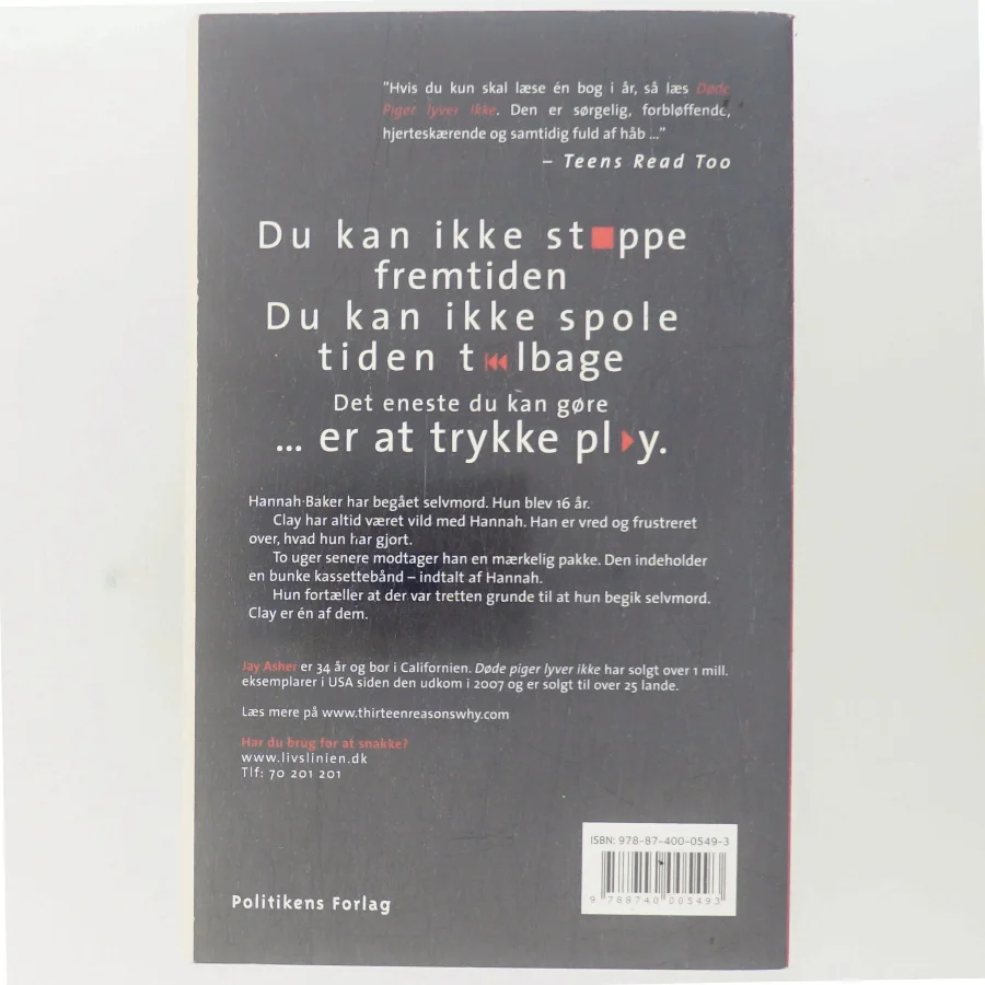 Døde piger lyver ikke af Jay Asher (Bog)