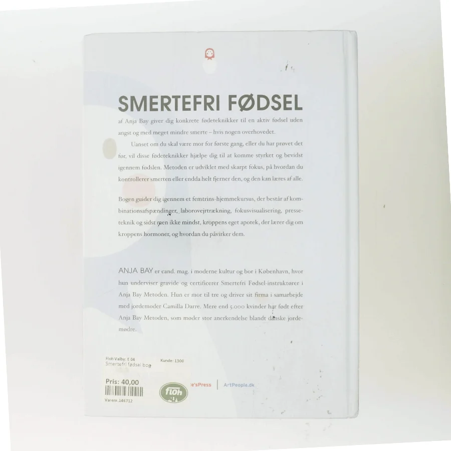 Smertefri fødsel af Anja Bay (Bog)