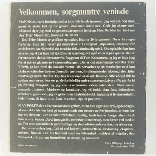 Sorgmunter socialisme af Dea Trier Mørch (Bog)