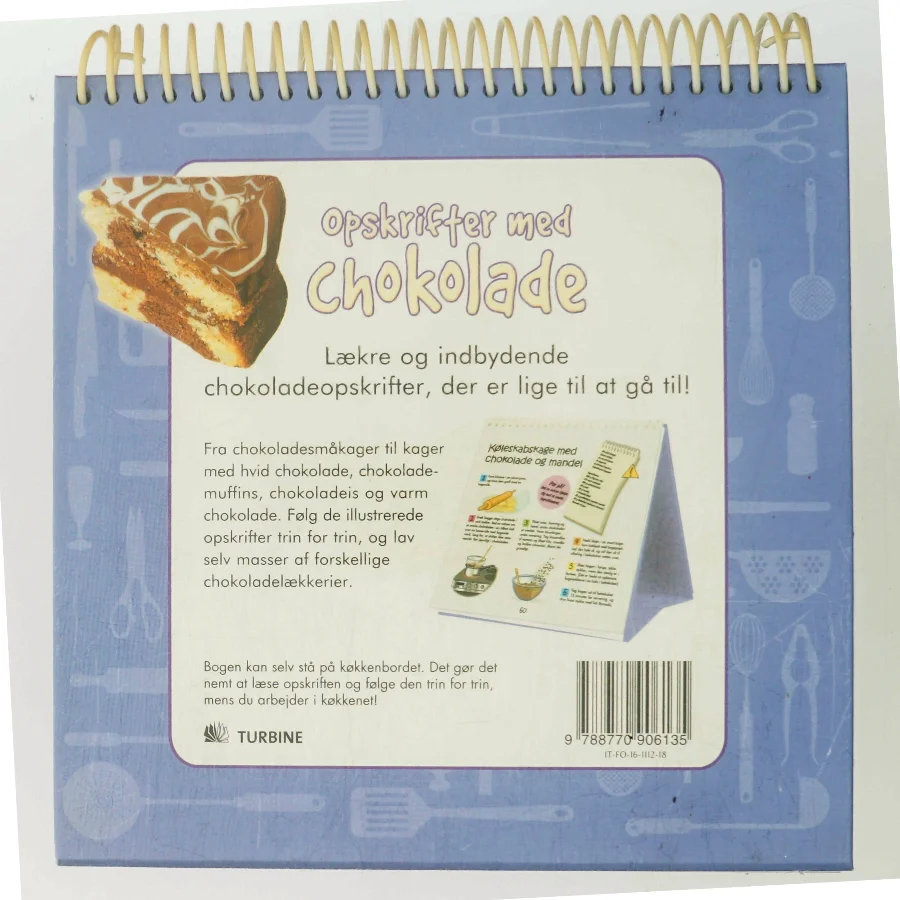Opskrifter med chokolade : 41 lækre chokoladeopskrifter lige til at lave og spise! af Lisette Agerbo Holm (Bog)