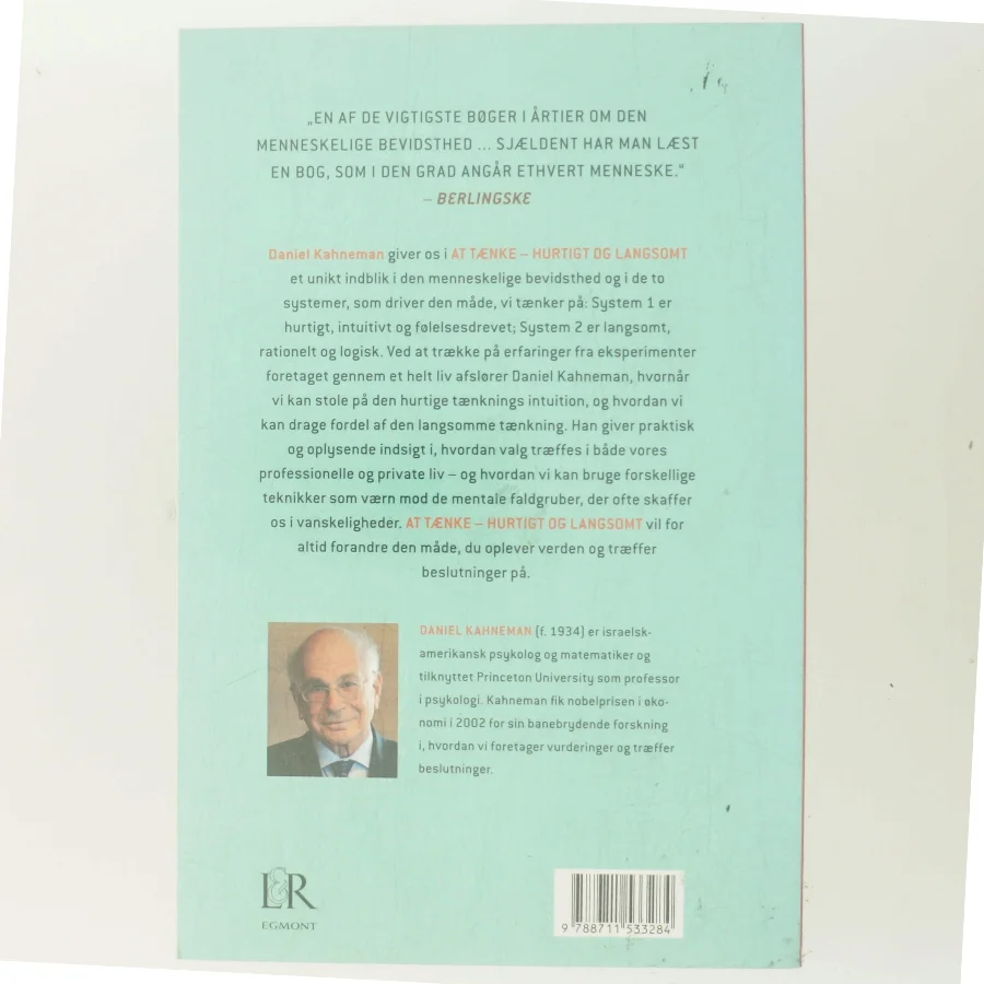 At tænke - hurtigt og langsomt af Daniel Kahneman (f. 1934) (Bog)