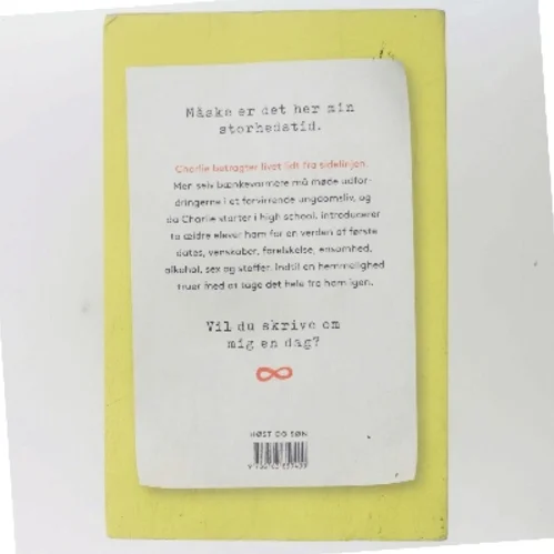 Fordelene ved at være en bænkevarmer af Stephen Chbosky (Bog)