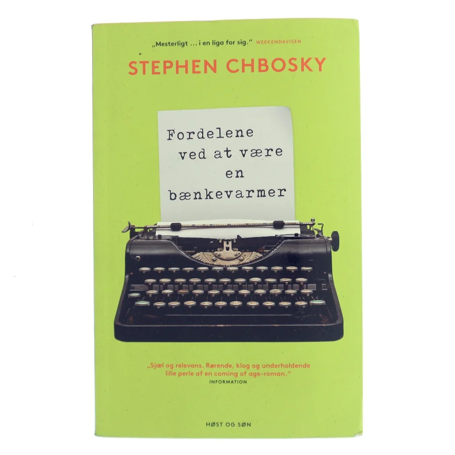 Fordelene ved at være en bænkevarmer af Stephen Chbosky (Bog)
