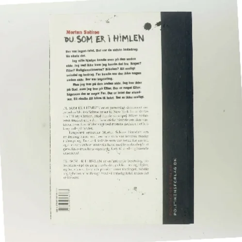 Du som er i himlen af Morten Sabroe (Bog)