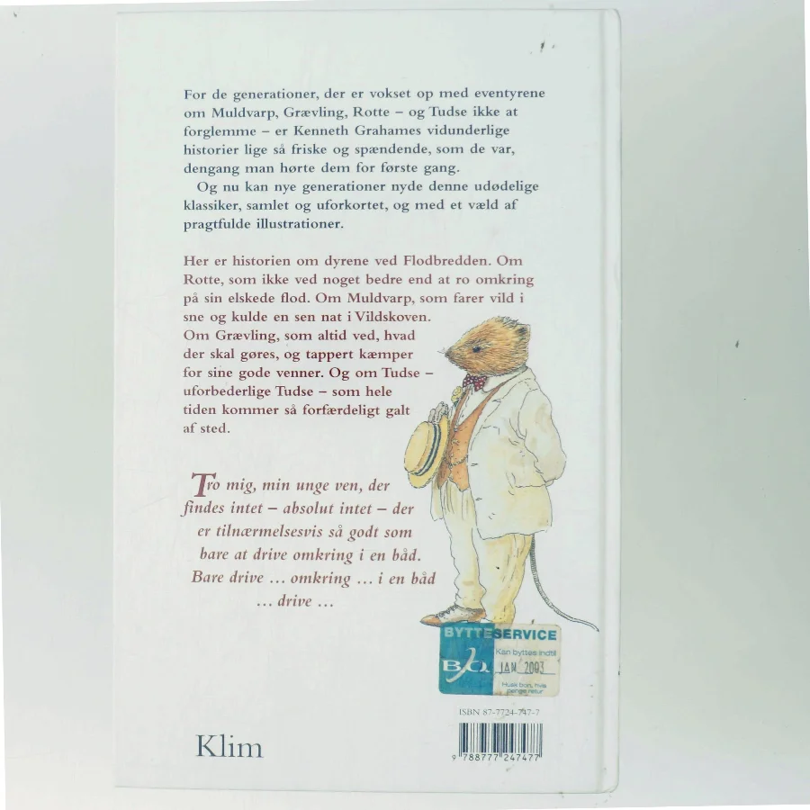 Vinden i piletræerne (Ved Birgitte Maj Aagaard) af Kenneth Grahame (Bog)