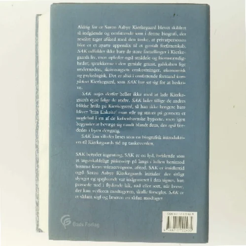 SAK : Søren Aabye Kierkegaard : en biografi af Joakim Garff (Bog)