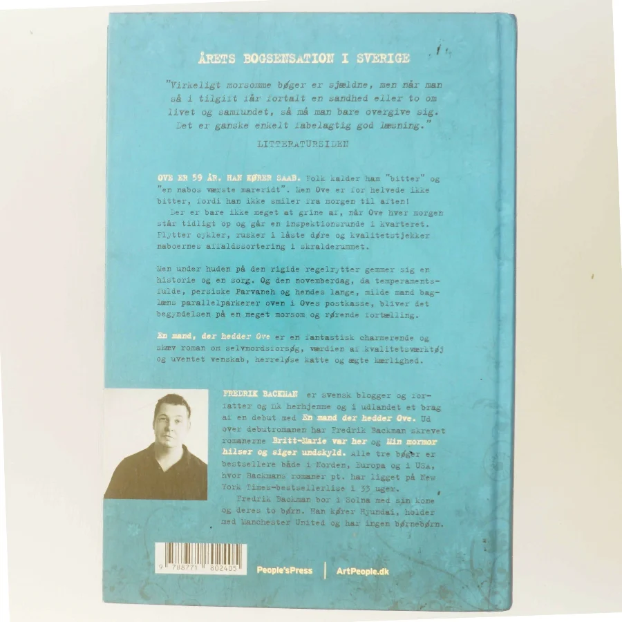 En mand der hedder Ove : roman af Fredrik Backman (Bog)