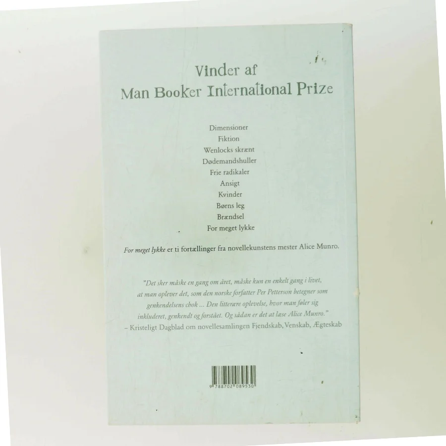 For meget lykke : noveller (Læsekredssæt) af Alice Munro (Bog)
