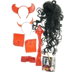 Djævlekostume tilbehørssæt til voksen