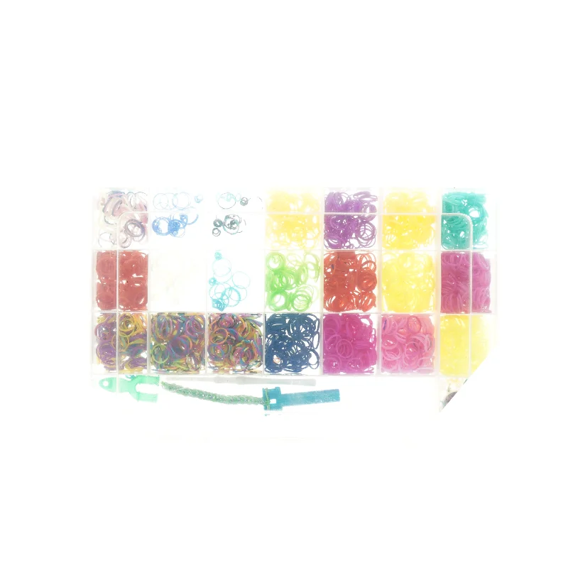 Loom bands kit i opbevaringsboks (str. 34 x 21 cm)