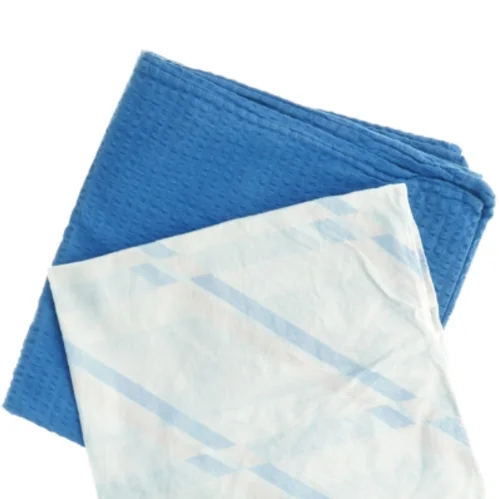 Blå og hvid pudebetræk (str. 60 x 56 cm og 54 x 56 cm)