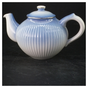 Blå porcelæns tekande fra Søholm Hammersø (str. 14x22 cm)