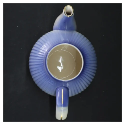 Blå porcelæns tekande fra Søholm Hammersø (str. 14x22 cm)