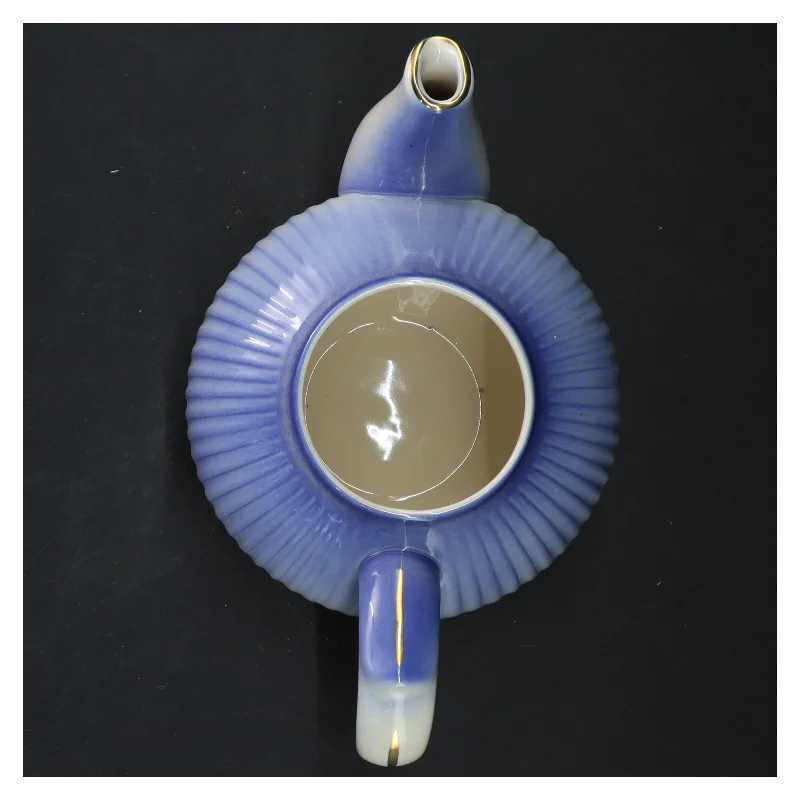 Blå porcelæns tekande fra Søholm Hammersø (str. 14x22 cm)