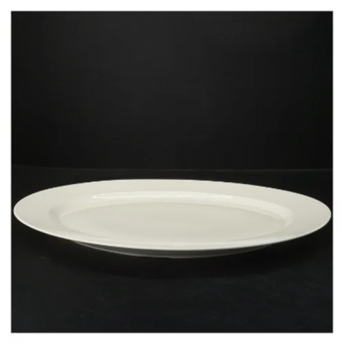 Hvidt porcelænsfad fra Royal Copenhagen (str. 41x31,5 cm)