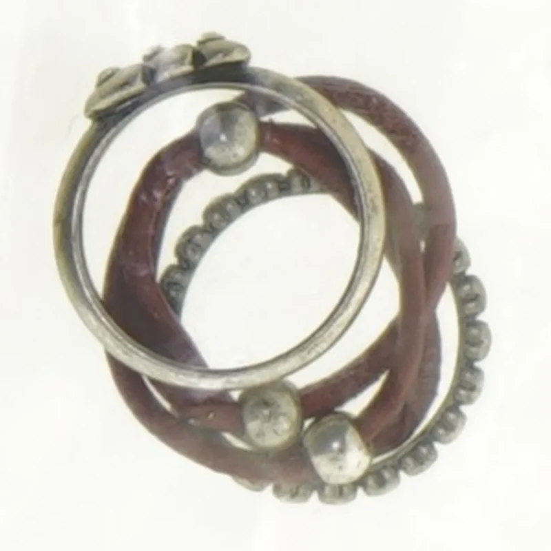  (Læder fingerringe (str. Large)str. Large)