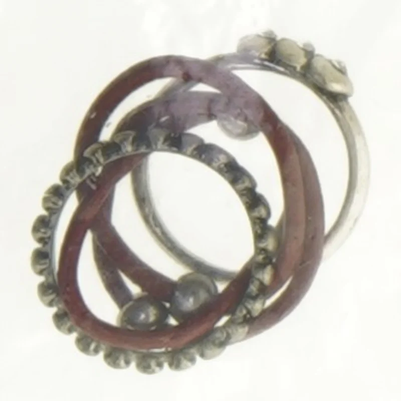  (Læder fingerringe (str. Large)str. Large)