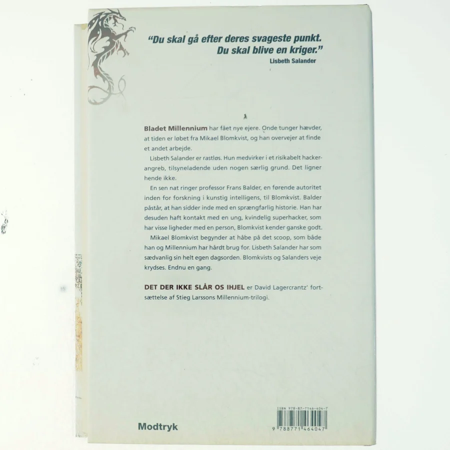 Det der ikke slår os ihjel af David Lagercrantz (Bog)