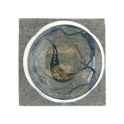 Glas skål med mønster