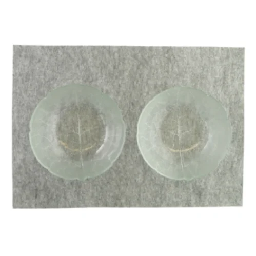 Glasskåle med bladtryk (2 styk)