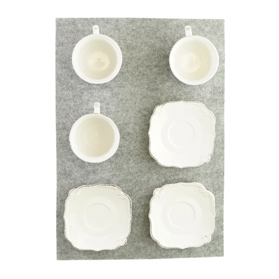 Stel med kop og underkop (3 styk)