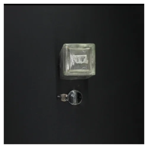 Glas flaske med prop (str. 19 x 6 cm)