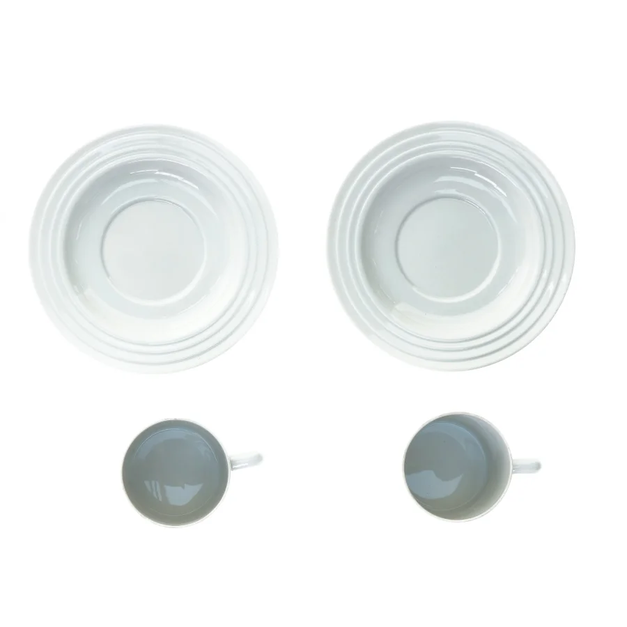 Kaffekopper med underkopper fra Porsgrund Norway (str. Underkop 14 cm kop 7 x 6 cm)