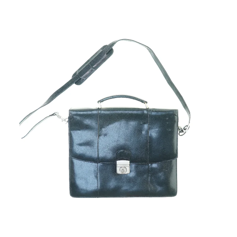 Taske / mappe i læder (str. 37 x 30 cm)