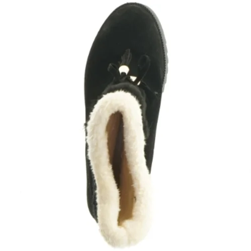 Sort vinterstøvle med for (str. 39)