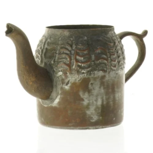 Gammel metalkande (str. 16 x 8 x 7 cm)