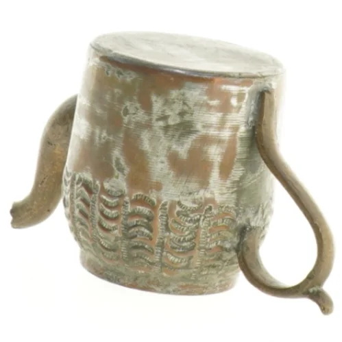 Gammel metalkande (str. 16 x 8 x 7 cm)