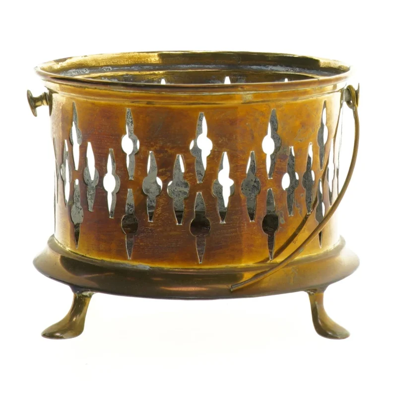 Gammel messing beholder (str. 14 x 10 cm)