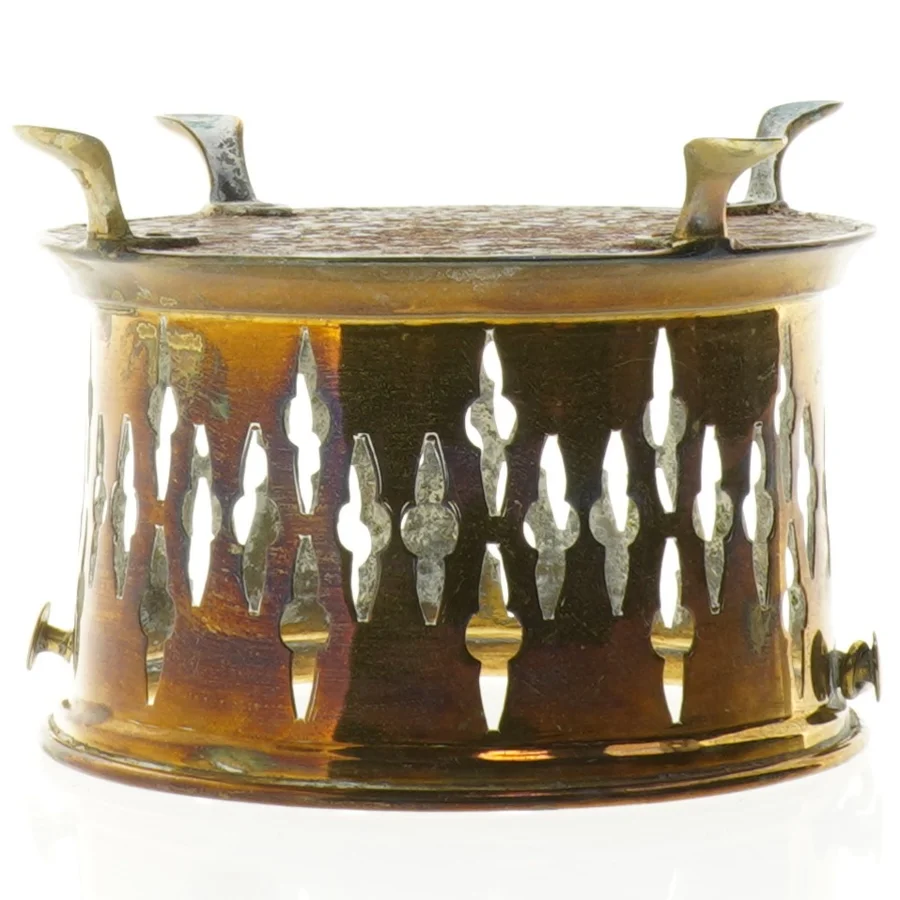 Gammel messing beholder (str. 14 x 10 cm)