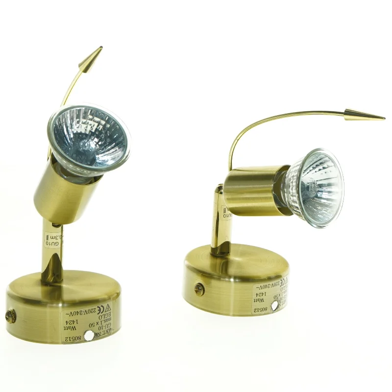 Messing væglamper (str. 19 x 7 cm)