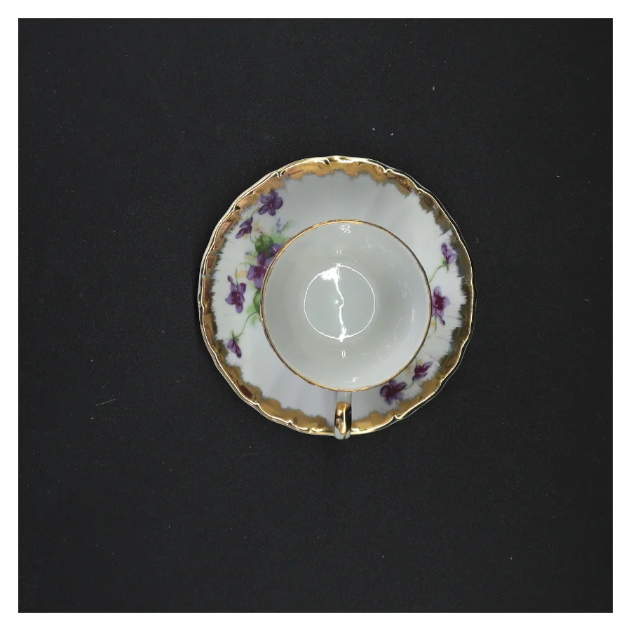 Vintage tekop med underkop fra Lucky (str. 11 x 7 cm)
