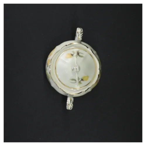 Porcelænssukkerskål med blomstermotiv fra Bavaria (str. 11 x 14 cm)