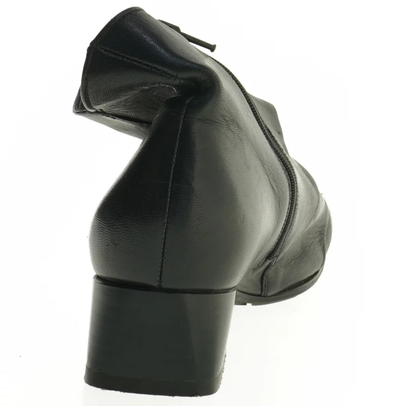 Sorte ankelstøvler i læder (str. 9)