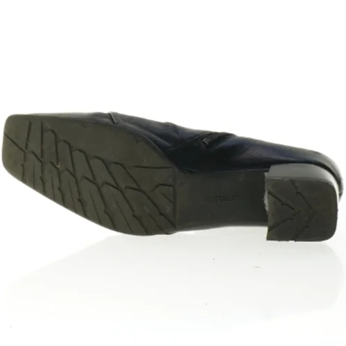 Sorte ankelstøvler i læder (str. 9)