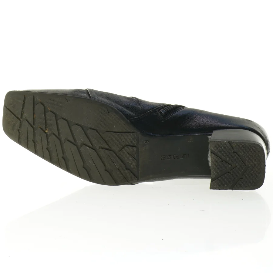 Sorte ankelstøvler i læder (str. 9)