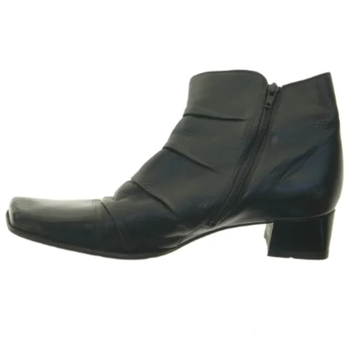 Sorte ankelstøvler i læder (str. 9)