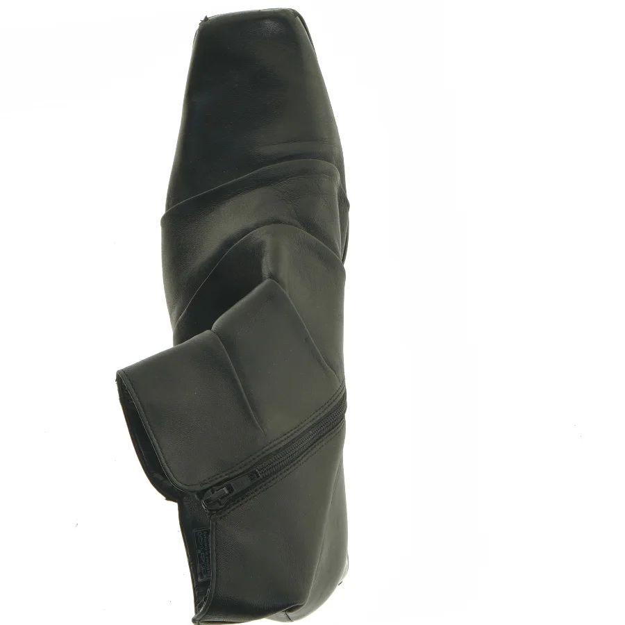 Sorte ankelstøvler i læder (str. 9)