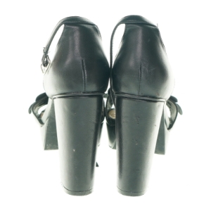 Sorte sko med blomster fra Bianco (Str 39)